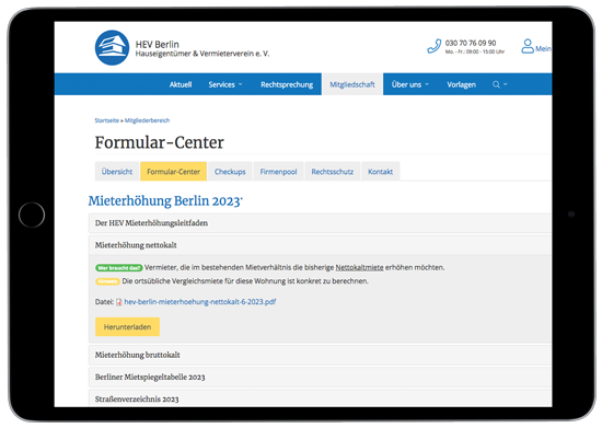 Vorschau HEV Berlin - Formular-Center